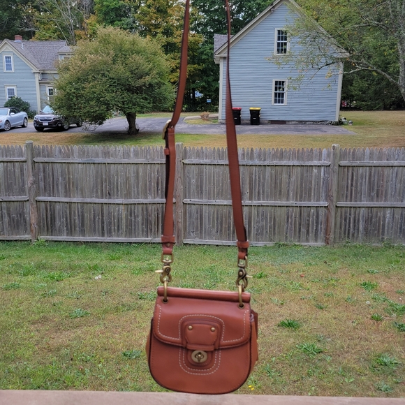 COPY - COACH LEATHER MINI WILLIS TAN COGNAC CROSSBODY OR TOP HANDLE BAG  F1269 - Picture 15 of 16